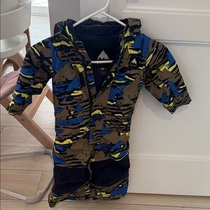 Burton Kids one piece Snow Suit - Blue, Yellow, Brown